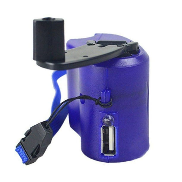 USB Hand Dynamo Charger Blue CandyQ Travel Hand Emergency Phone Charger USB Hand Dynamo Charger Blue CandyQ Travel Hand Emergency Phone Charger
